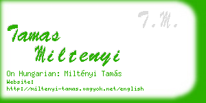 tamas miltenyi business card